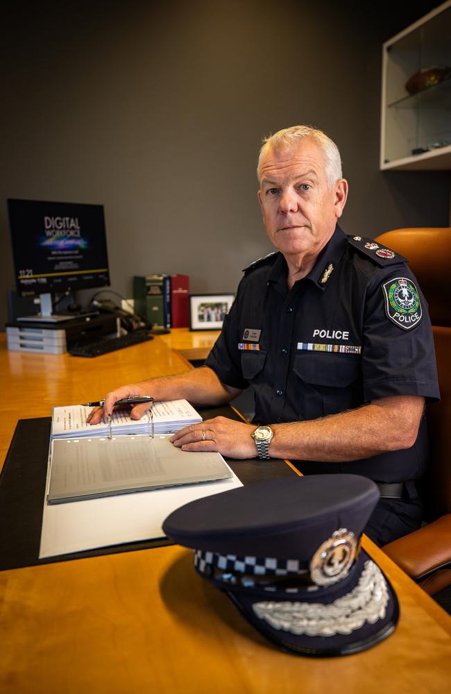 SA Police Commissioner Grant Stevens says police would continue its crackdown on retail theft rates. Picture: Tom Huntley