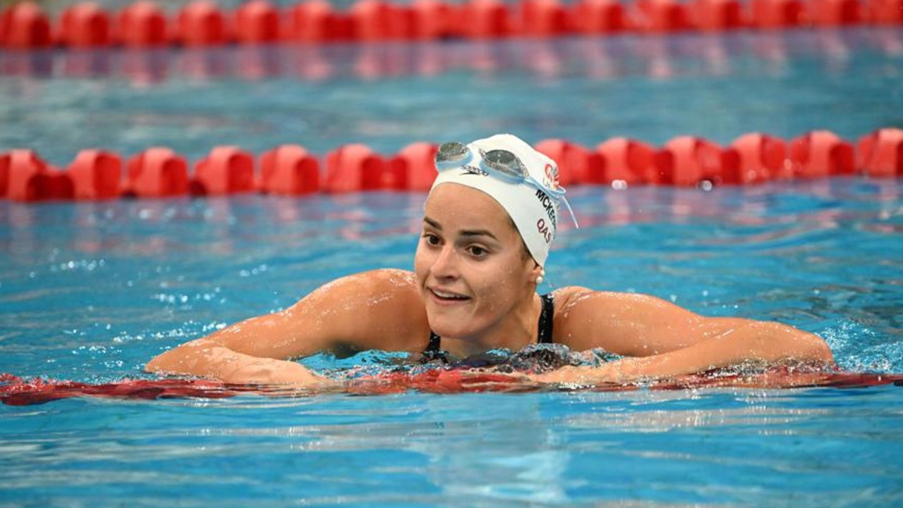 Kaylee McKeown breaks world record. Picture: Delly Carr (Swimming NSW)