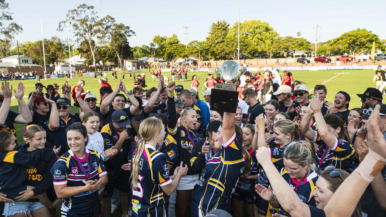 Highfields are the TRL Women Premiers after defeating Gatton in the grand final at Toowoomba Sports Ground, Saturday, September 14, 2024. Picture: Kevin Farmer