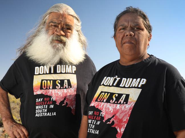 Harry and Linda Dare, who will be attending the hearing in the Federal Court in Adelaide. They are opposed to the proposed nuclear waste dump at Kimba. 2 March 2023. Picture Dean Martin