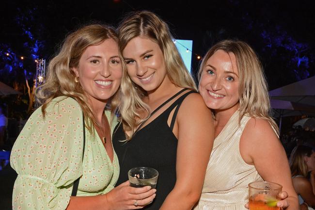 Erin Ewington, Amber Herne and Paige McConnon at ‘So Cal on The Lawn’ at The Star Gold Coast. Picture: Regina King.