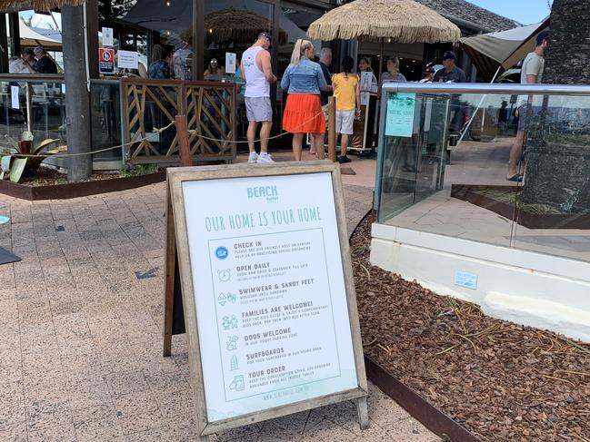 The Beach Hotel in Byron Bay was open and trading at noon on Monday, Match 29, 2021.