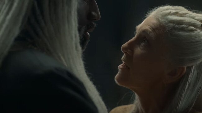 Lord Corlys Velaryon and his wife, Princess Rhaenys. Picture: Foxtel/HBO