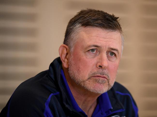 Bulldogs coach Dean Pay is fweeling the pressure. Picture: AAP/Dan Himbrechts