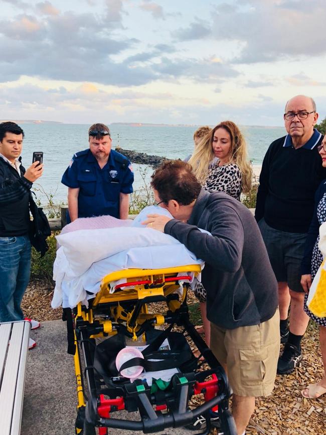 She was joined by her husband, the couple had been to that beach every day since 1995. Picture: Supplied