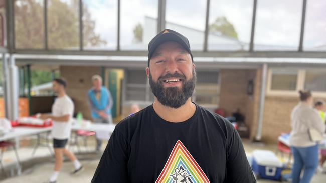 Michael Darman at Queanbeyan South Public School in the seat of Monaro. Picture: Julia Kanapathippillai