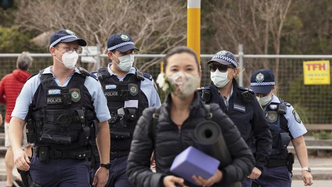 Police at Sydney Park today. Picture: Brook Mitchell/Getty Images