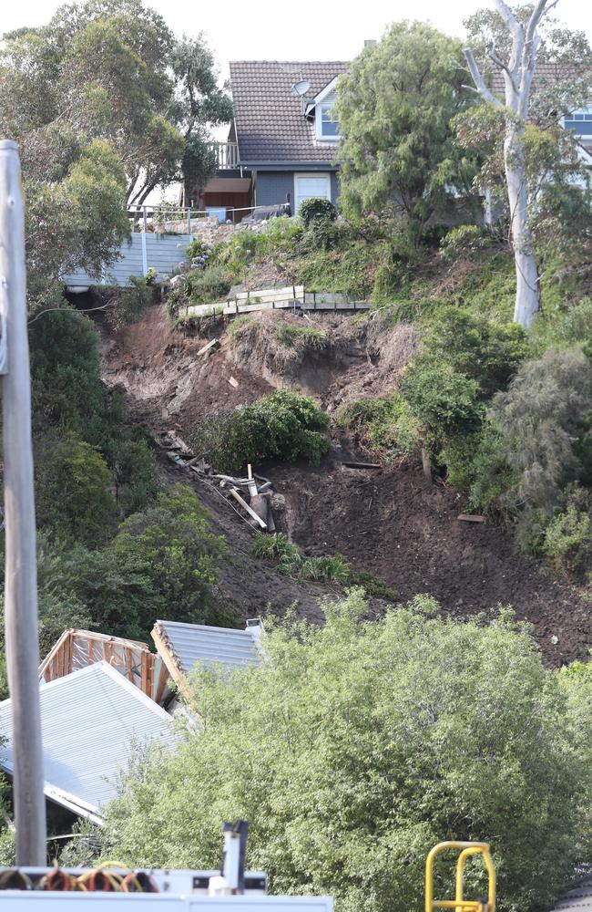 The ruins of the home in McCrae. Picture: David Crosling