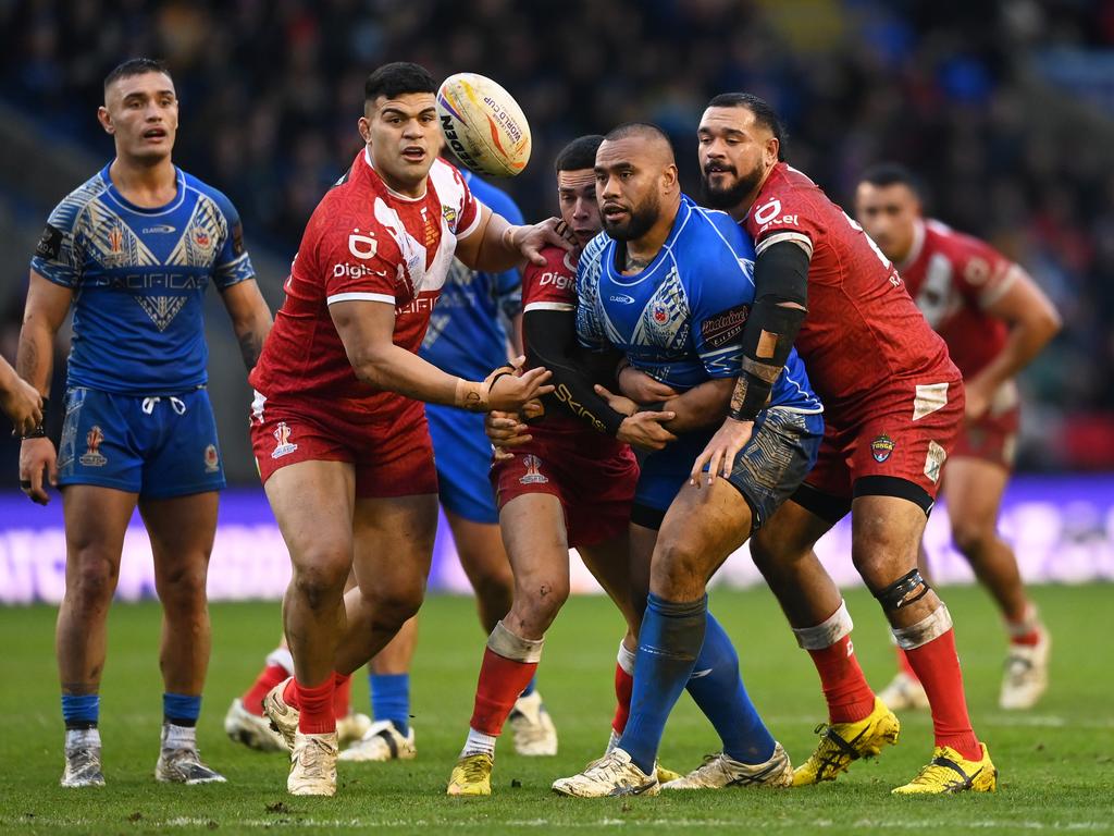 Junior Paulo was also placed on report during the match. Picture: Gareth Copley/Getty Images