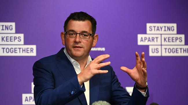 Premier Daniel Andrews warns undetected cases were still circulating in Victoria. Picture: Getty