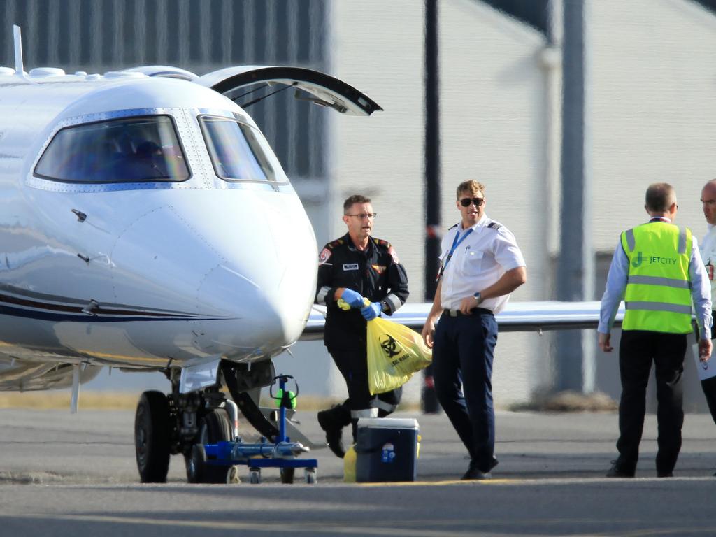 The victims were flown back to Australia yesterday. Picture: Mark Stewart