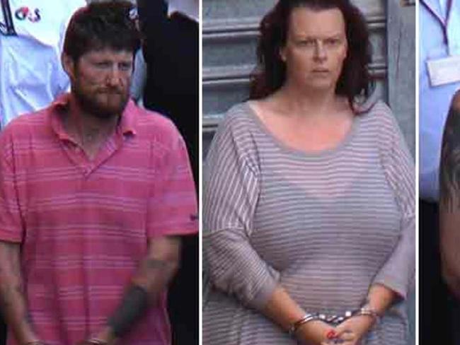 Gavin Scott Skinner, Tanya Hinrichsen and Robert John Thrupp are all accused of the murder of Steven Hinrichsen. Pictures: NINE NEWS