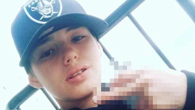 Bradley Smith., 14, was killed after an alleged stolen car slammed into a tree on Pease St, Manoora on February 14, 2022. Picture: Facebook