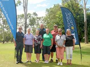 OPEN PLAN: Michael Polkinghorne of BOQ Nth Qld, Helen Wastell ladies captain, Isobel McDonald, Matthew Sleaford of BOQ Nth Rockhampton, Deb Carige, Peter Mehlhose club president, Julie Blair and Margaret Moran at Rockhampton Golf Club. Picture: Jann Houley