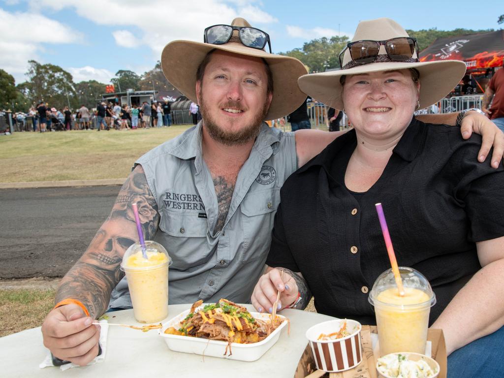 Jayd Norman and Caitlin Bannon at Meatstock - Music, Barbecue and Camping Festival at Toowoomba Showgrounds, Sunday, March 10th, 2024. Picture: Bev Lacey