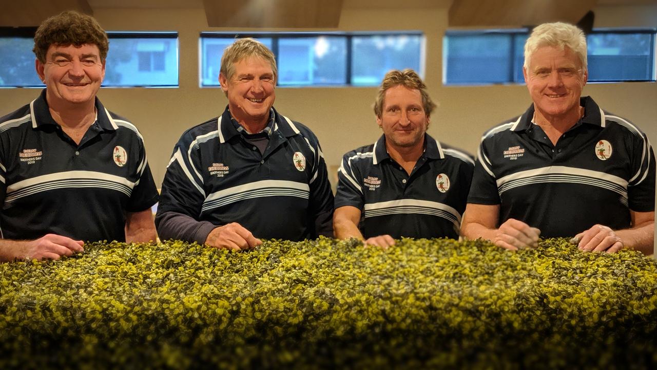 BACK IN ACTION: Former players Terry McGovern, Tom Kelly, Tony Nobbs and Graeme McCullough.