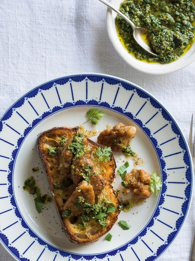 Brown Butter Sweetbreads from Meat: The Ultimate Companion (cover above).