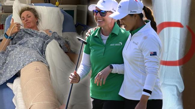 Golfer Sarah Kemp leg injury