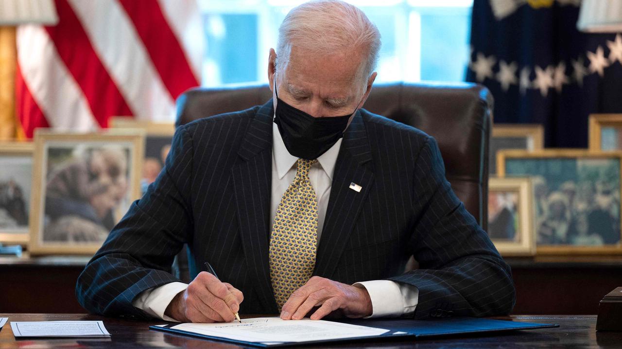 The markets will be keenly watching President Biden’s infrastructure proposal. Picture: Jim Watson/AFP