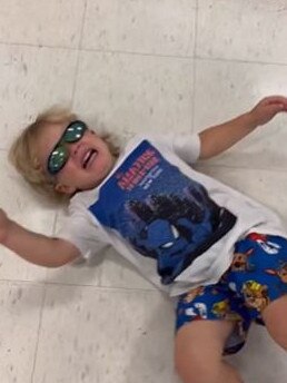 Bear had a meltdown at Kmart. Picture: TikTok