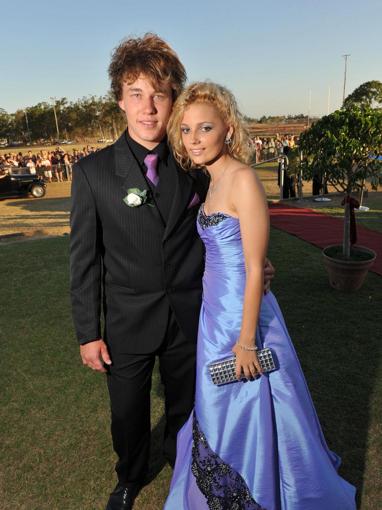 Blake Marschall and Nicole Moore at the Bundaberg High School Prom. Photo: Scottie Simmonds/NewsMail