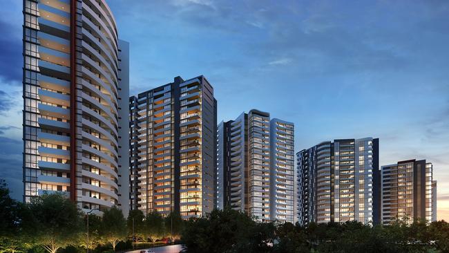 Artist impressions of the Skyview residential development by Toplace.