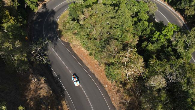 Bruce and Gail Absolon tackle the Kuranda Range stage on Day 3 of the Targa Great Barrier Reef 2020 in the Porsche 911 Turbo S. PICTURE: BRENDAN RADKE