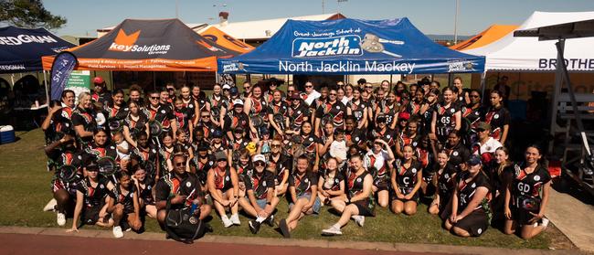 The entire club debuted their new uniform to the world at the Mackay Winter Netball carnival.