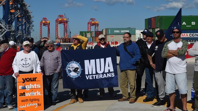 A blockade at the Sydney Port terminal at Botany after Hutchinson Ports Australia sacked workers via text message.