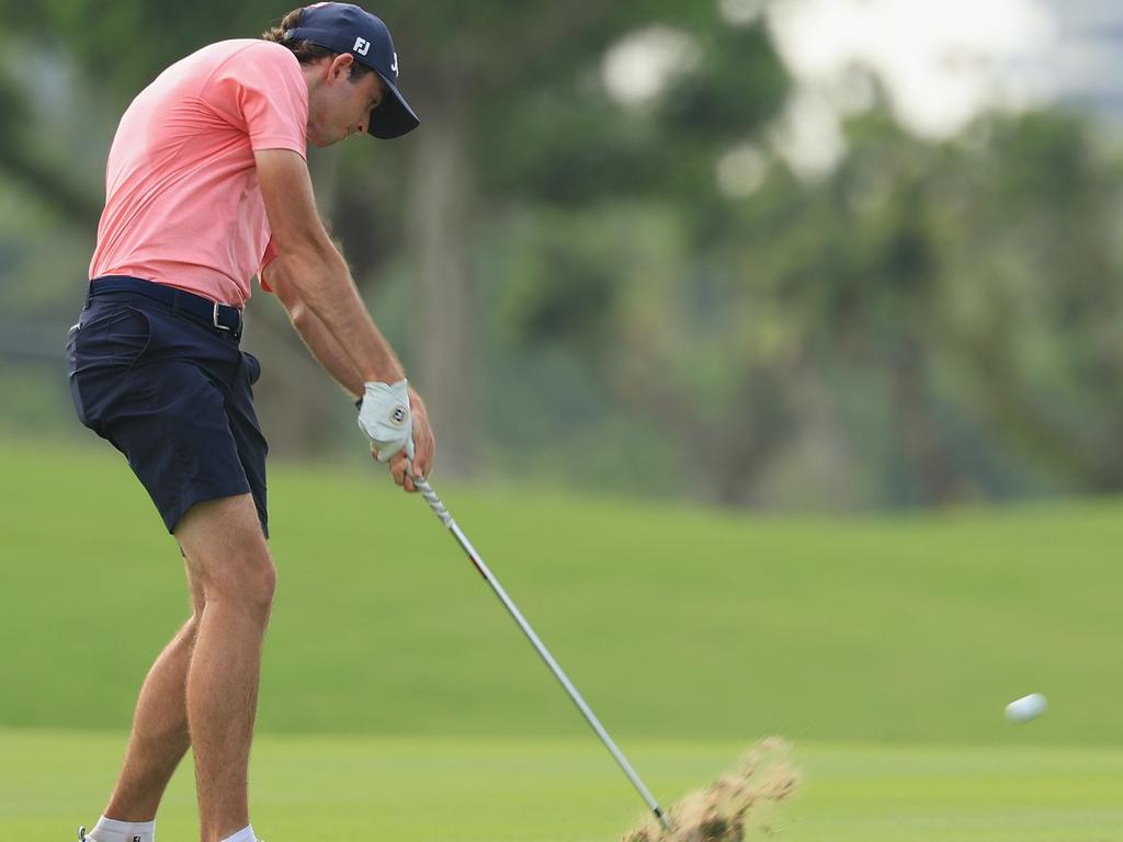 Elvis Smylie says he’s better prepared for his second title at a golf major this week. Picture: Lintao Zhang/Getty Images