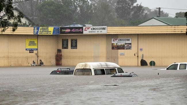 Floodwaters in Lismore on Wednesday. Picture: Dan Peled/Getty Images