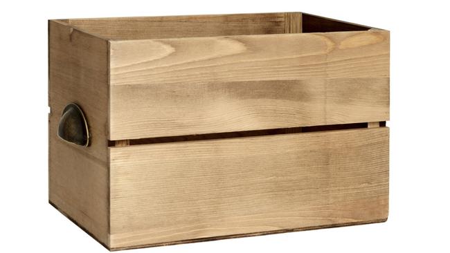 This timber box has enough retro style to suit any room — and solve any storage issue. Wooden box, $29.95