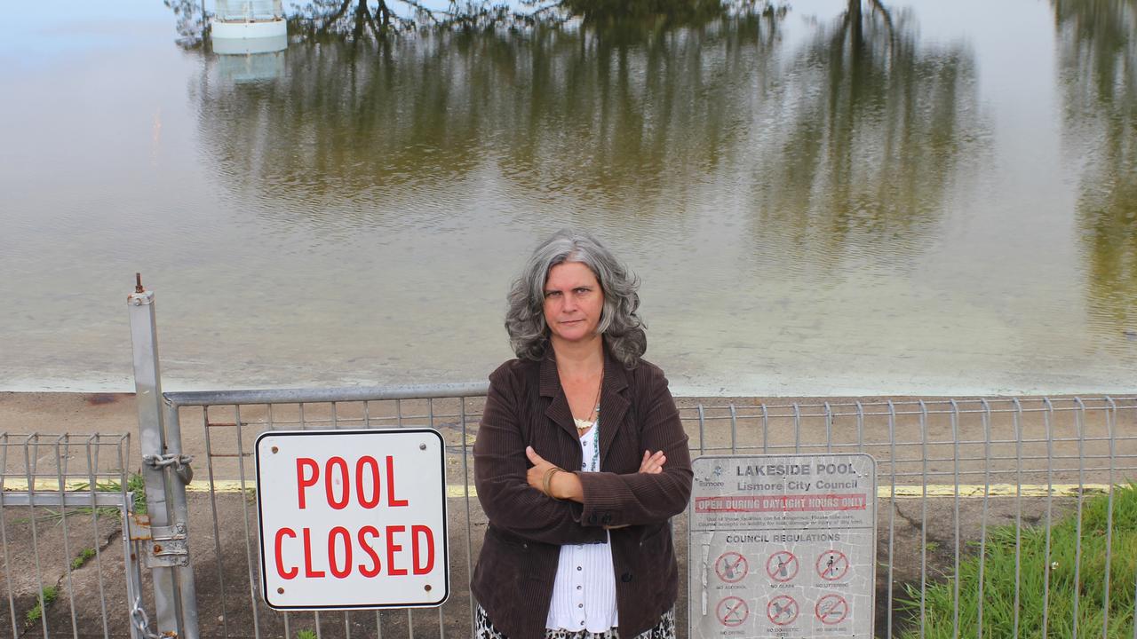 A file photo of Cr Vanessa Ekins fighting to keep Lismore Lake Pool open. Photo Andy Parks / Northern Rivers Echo