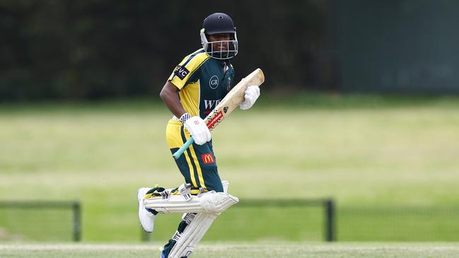 Abhiru Basnayake batting for Wests. Picture: Michael Gorton