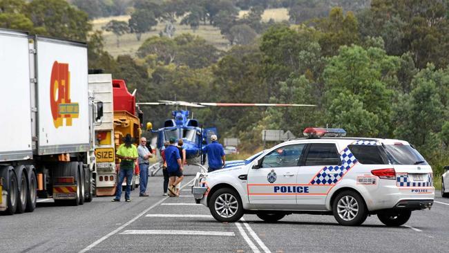 A rescue helicopter arrives on scene. Picture: Elyse Wurm