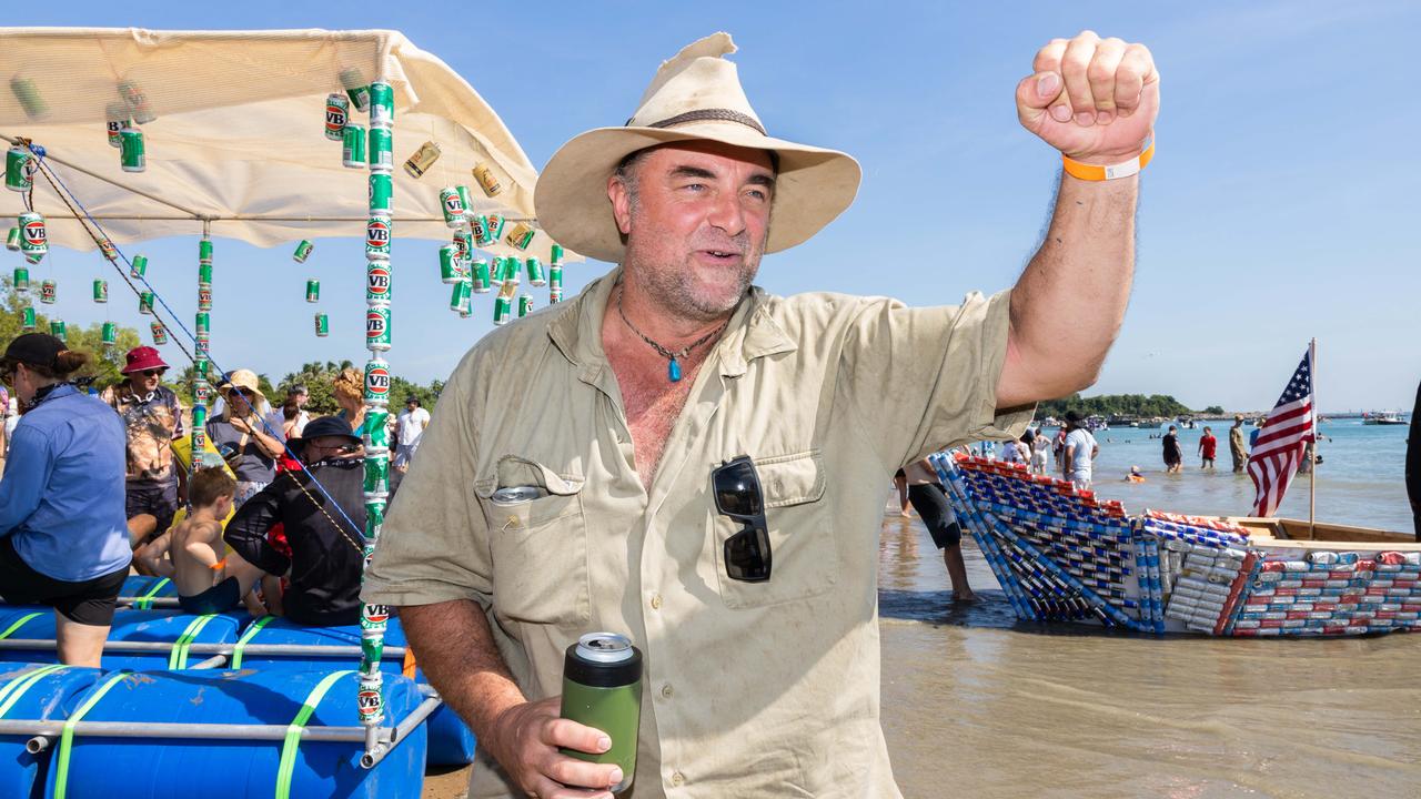Scotty Hannaford at the Darwin Beer Can Regatta at Mindil Beach, 2025. Picture: Pema Tamang Pakhrin