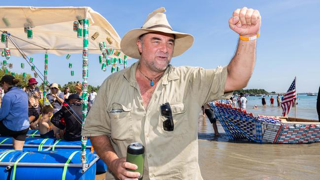 Scotty Hannaford at the Darwin Beer Can Regatta at Mindil Beach, 2025. Picture: Pema Tamang Pakhrin