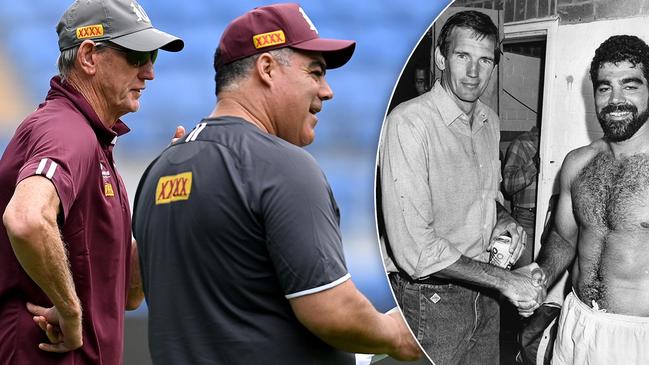 Queensland Origin's coaching dream team of Wayne Bennett and Mal Meninga.