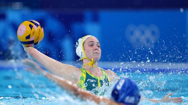 Alice Williams in action against Greece. Picture: Adam Pretty/Getty Images