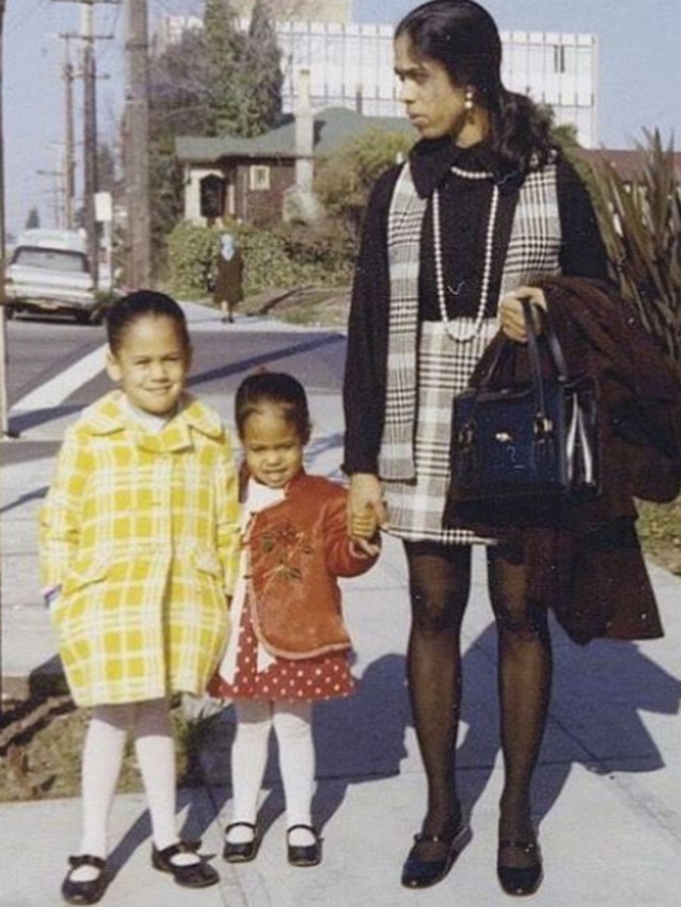 (L-R) Kamala, Maya and their mother Shyamala Gopalan. Picture: Instagram