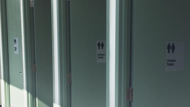 Unisex toilets at St Eugene College, Burpengary