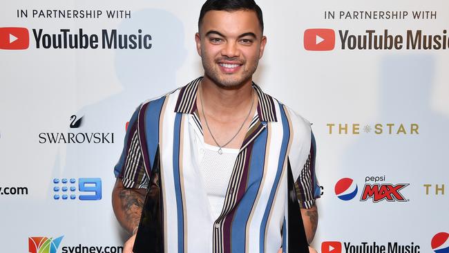 Guy Sebastian after winning two ARIA awards last year. Picture: AAP Image/Joel Carrett