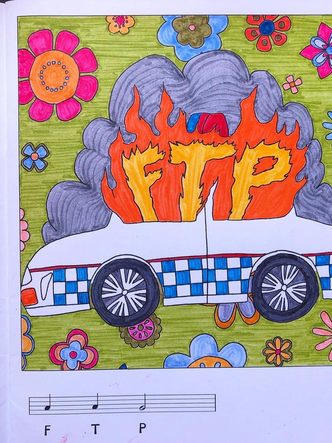 Artwork by TextaQueen posted on Facebook by Townsville Detective Sergeant Tony Flanders.