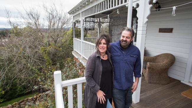 Tony De Marco and Theresa Albioli own 11 properties in the Daylesford area, most of which are available as short-term rentals. Picture: Paul Jeffers