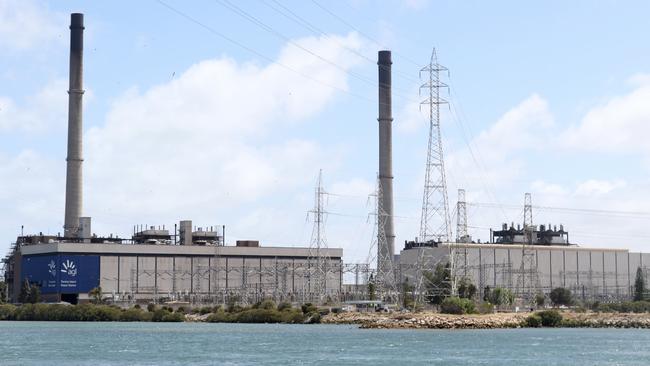 AGL’s power station at Torrens Island in Adelaide. Picture: AAP Image/Kelly Barnes