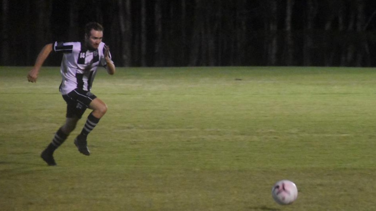 15/04/2023 - Gary O’Donnell scored twice for Bingera against KSS Jets. Picture: Stuart Fast