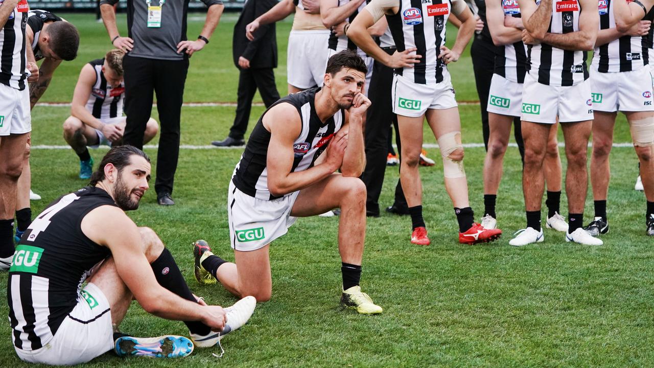 Collingwood captain Scott Pendlebury watched the Grand Final on replay by himself.