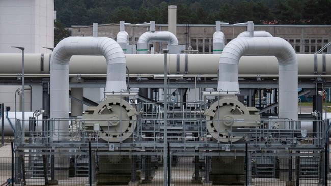 An inspection station on the Nord Stream 2 gas pipeline in Lubmin on Germany’ss Baltic Sea coast. Picture: AFP