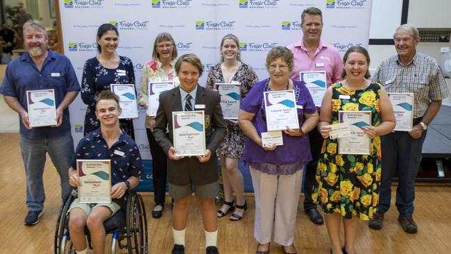 This year's Fraser Coast Australia Day Award recipients.