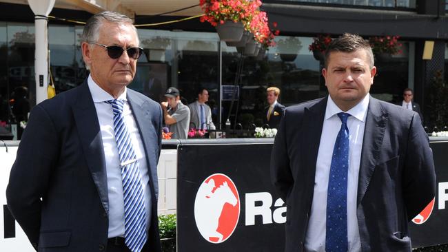 Trainers Peter (left) and Paul Snowden have good chances with Belle O’Ballee and Yumi at Hawkesbury on Tuesday. Picture: AAP Image